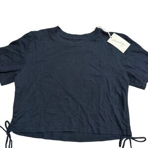 Universal Thread Women's Black Short Sleeve Side Tie T-Shirt - Size Medium - NWT